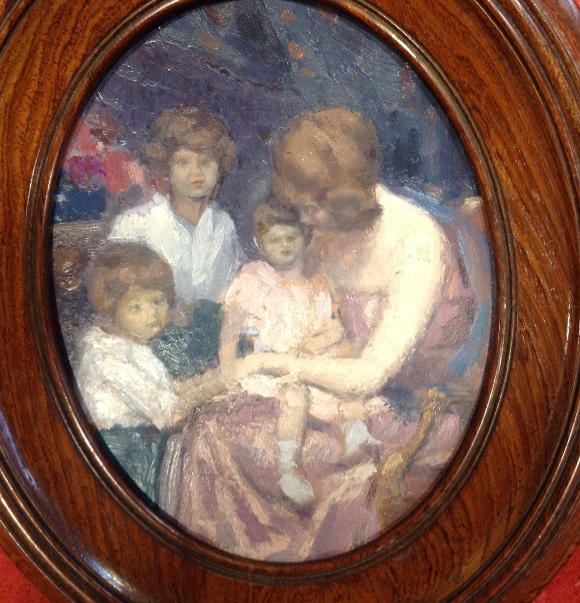 Tableau "Mère et ses enfants"-photo-1