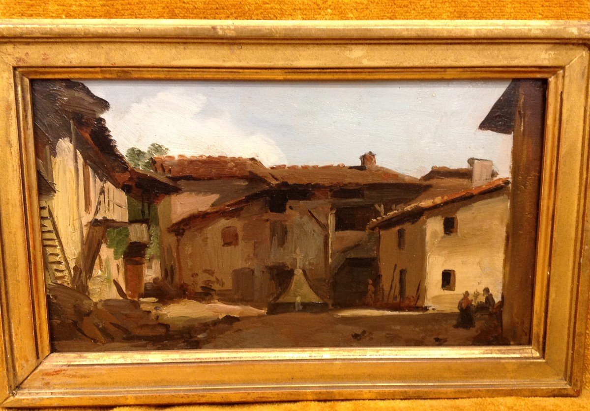 Tableau "cour De Ferme Au Pollet"-photo-2