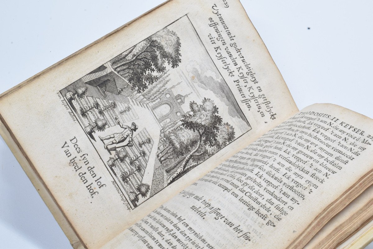 Antique Book: Adrianus Poirters - Heyligh Hof Vanden Keyse Theodosius 1696 Rare [dutch]-photo-7