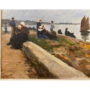 Painting "bretons By The Sea"