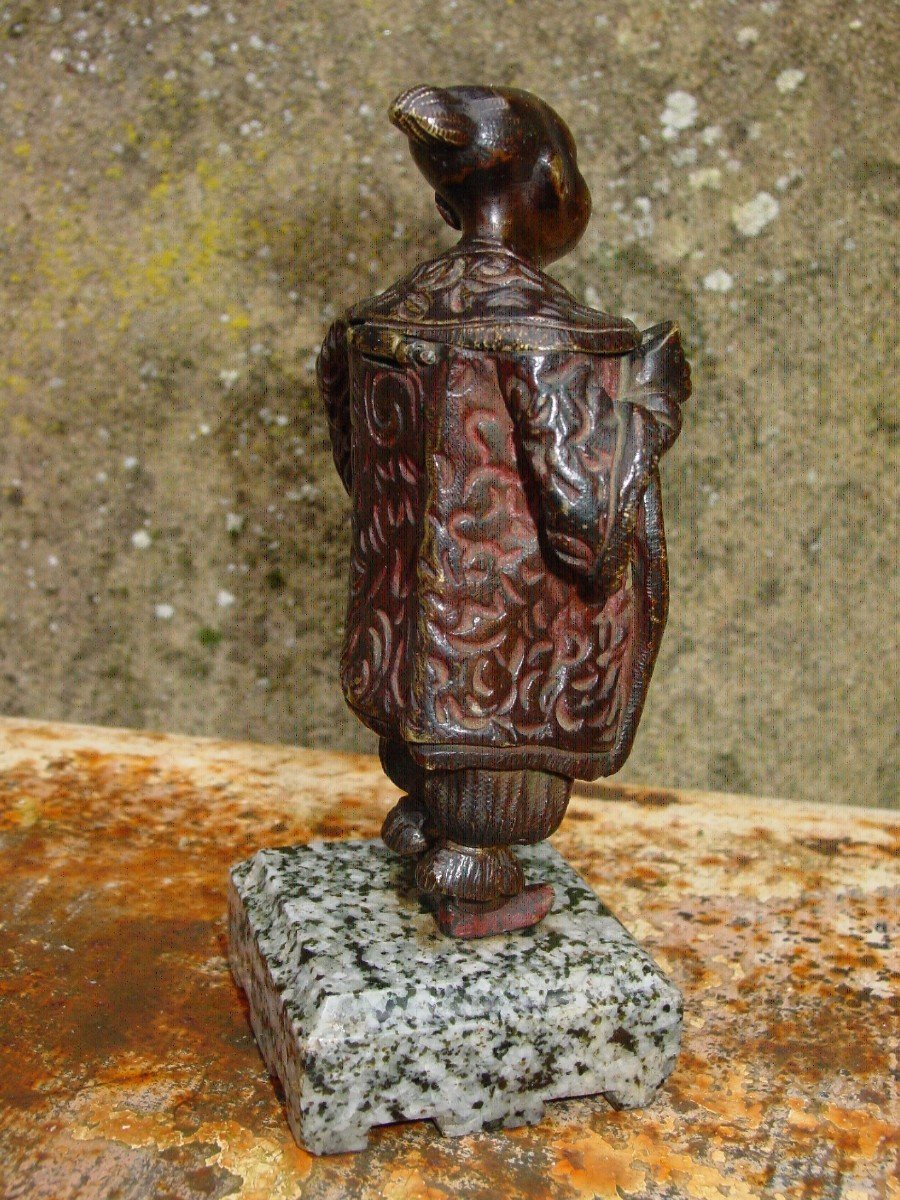 Bronze Pyrogen Decorated With An Exotic Character In The Style Of The 18th Century.-photo-1