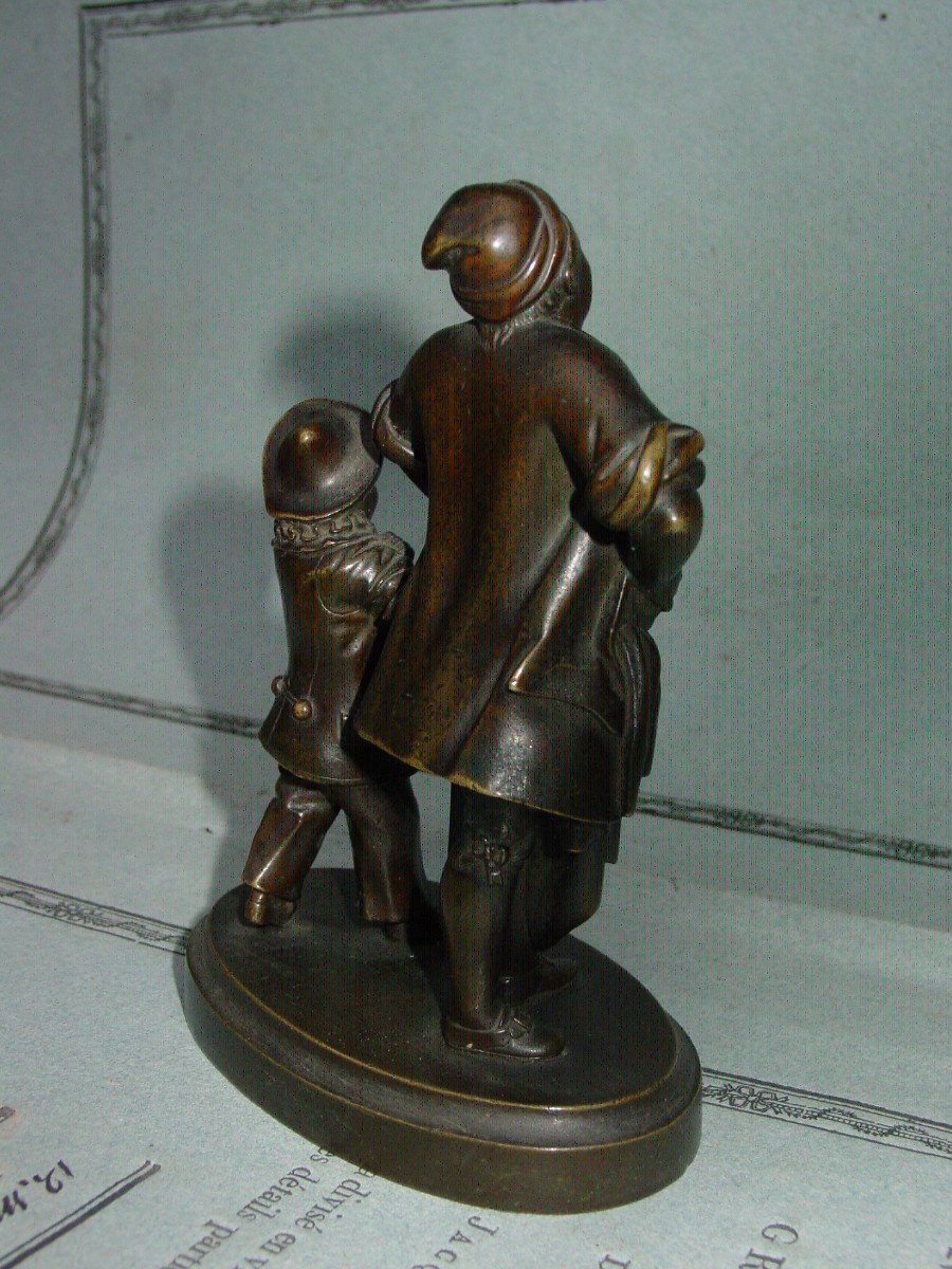 Bronze 1900 "the Little Pilferer" Foundry Mark "cc"-photo-2
