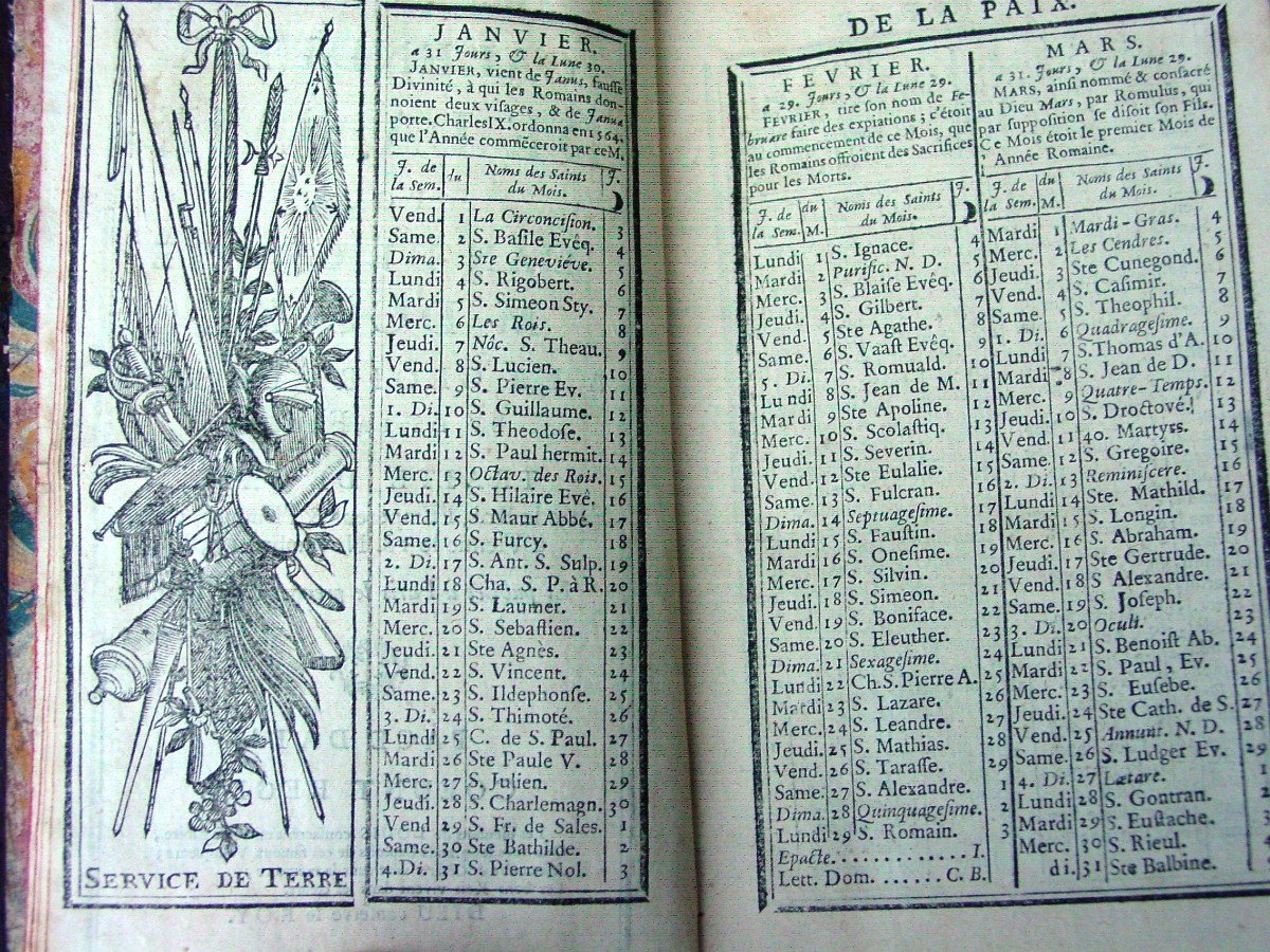 1740 Sixième Abrégé Du Militaire De France Sur Terre Et Sur Mer Par Lemeau De La Jaisse -photo-1