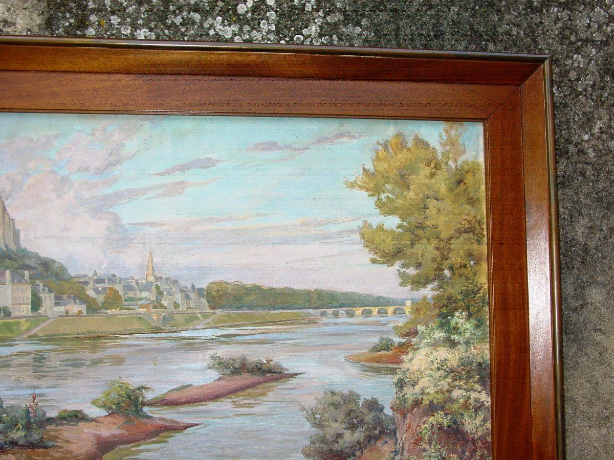 Large Chinon Painting By James C. Richard 1947 Poster-photo-2