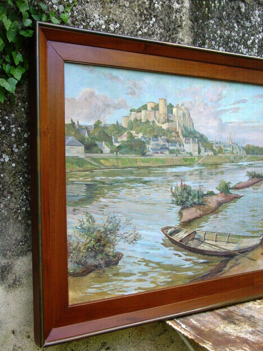 Large Chinon Painting By James C. Richard 1947 Poster-photo-4