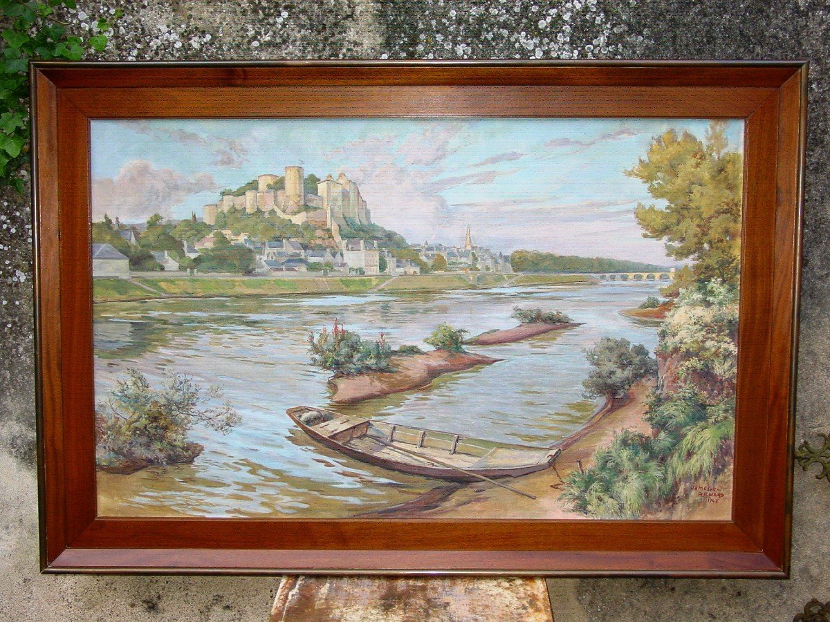 Large Chinon Painting By James C. Richard 1947 Poster-photo-7