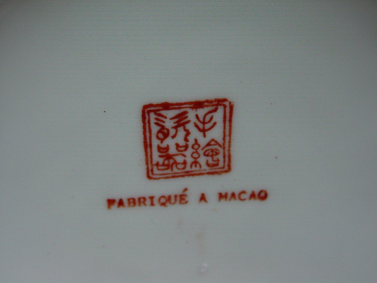 Paire Grands Vases Monochrome Jaune Porcelaine Chine 1960 Macao-photo-2