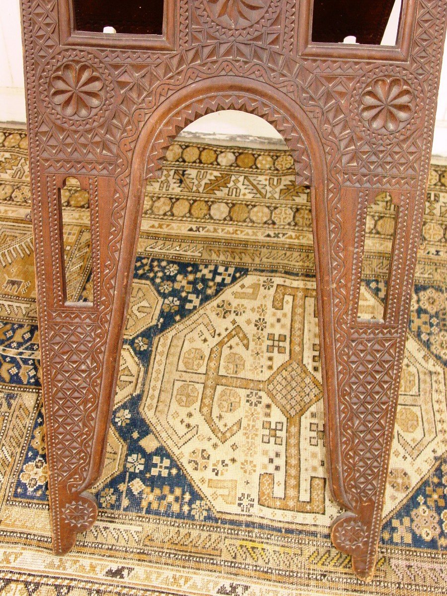 Large & High Rahle Quran Stand Lectern Circa 1920-photo-4