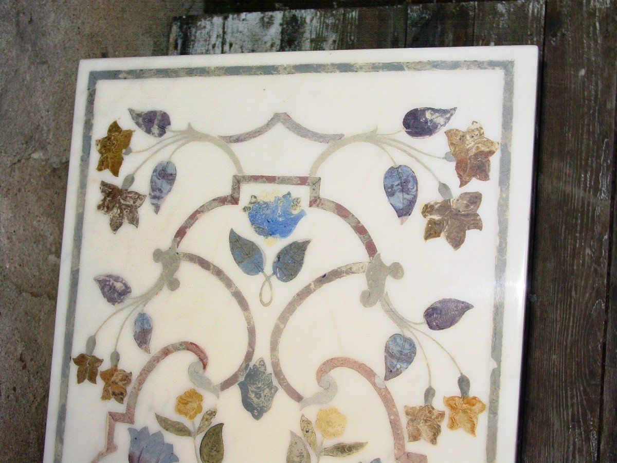 Table Basse Scagliola Vers 1960 Italie Goût Pietra Dura Scagliole-photo-4