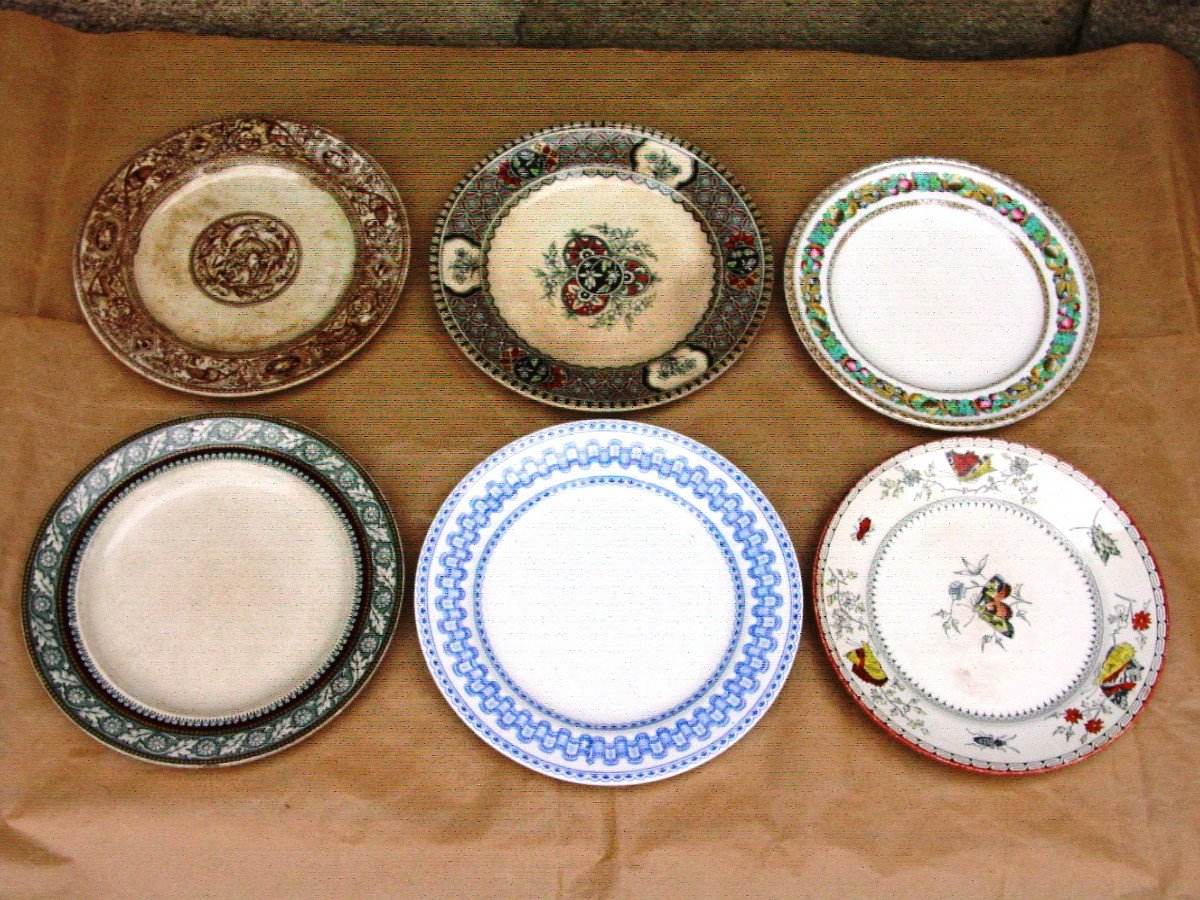 Mixture Of 6 Minton & Paris Plates-photo-2