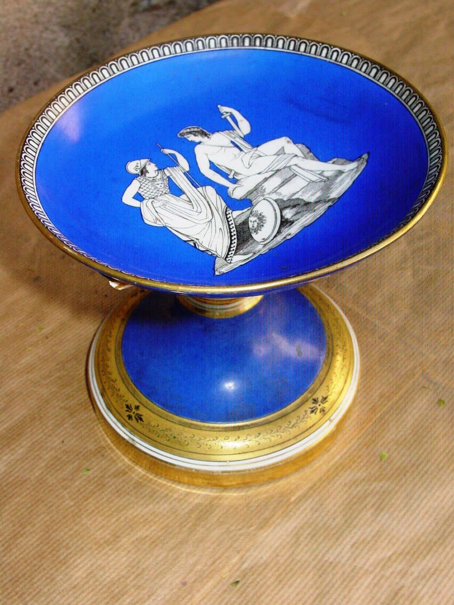 Coupe Porcelaine Décor Néo-grec , Mariage De Raison.....-photo-2