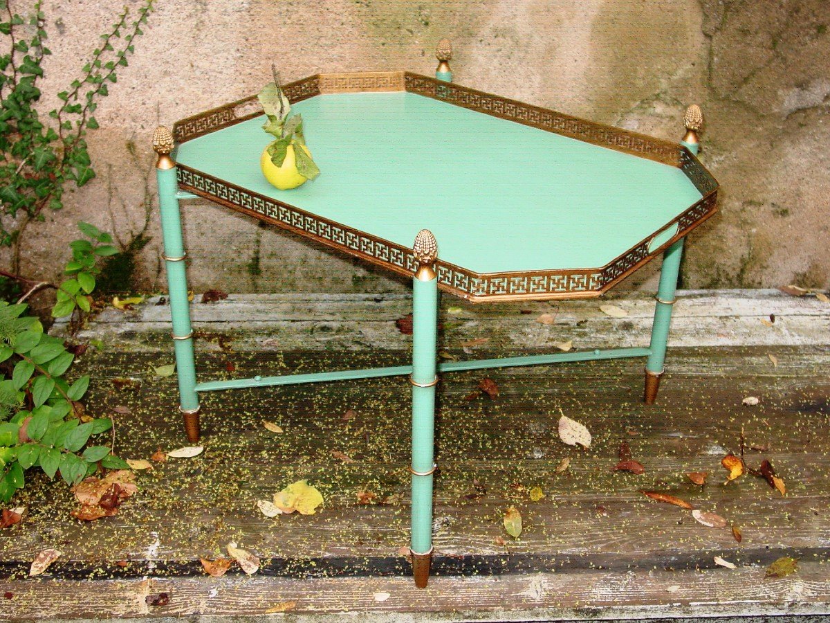 Table Basse, Plateau Amovible & Son Piétement Pliable Vers 1960-photo-2