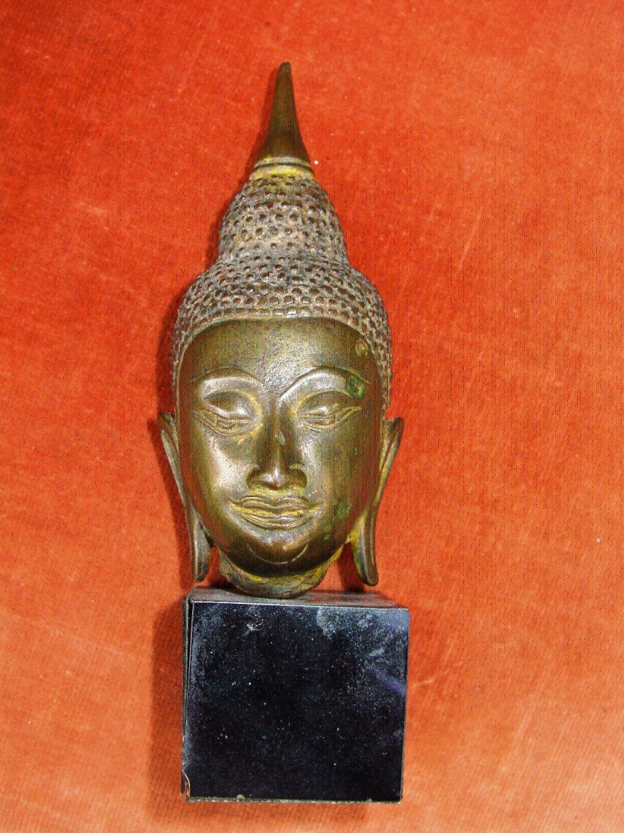 Tête De Bouddha Du Royaume De Sukhothaï  Thaïlande-photo-3
