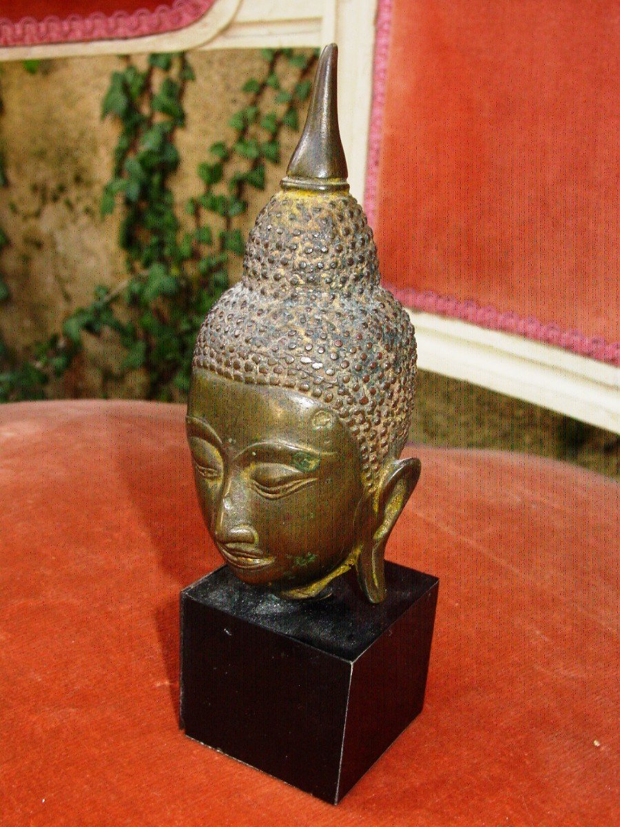 Head Of Buddha From The Kingdom Of Sukhothai Thailand