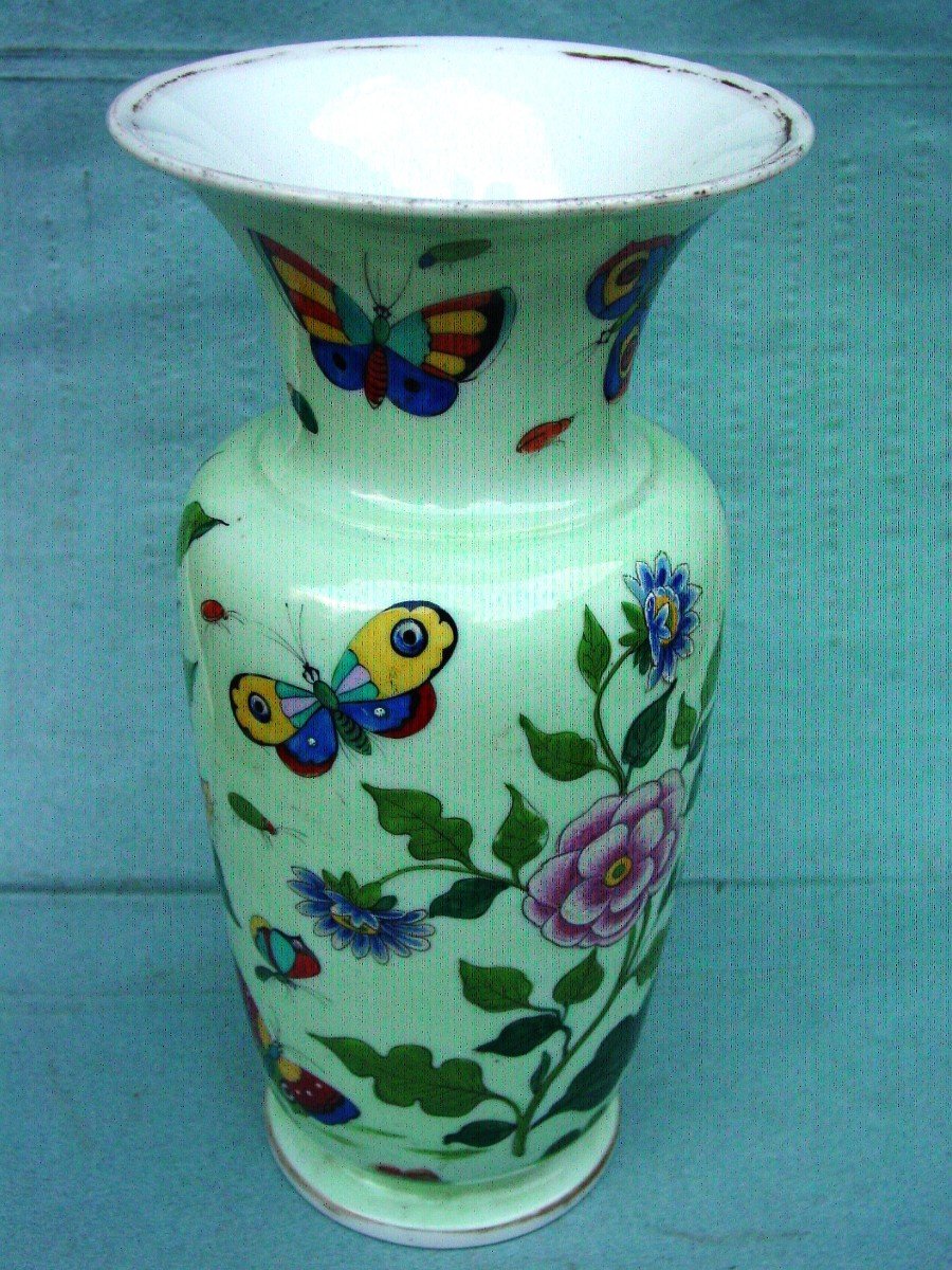 Vase Bayeux  Ht: 27 Cm. Période Gosse porcelaine-photo-4