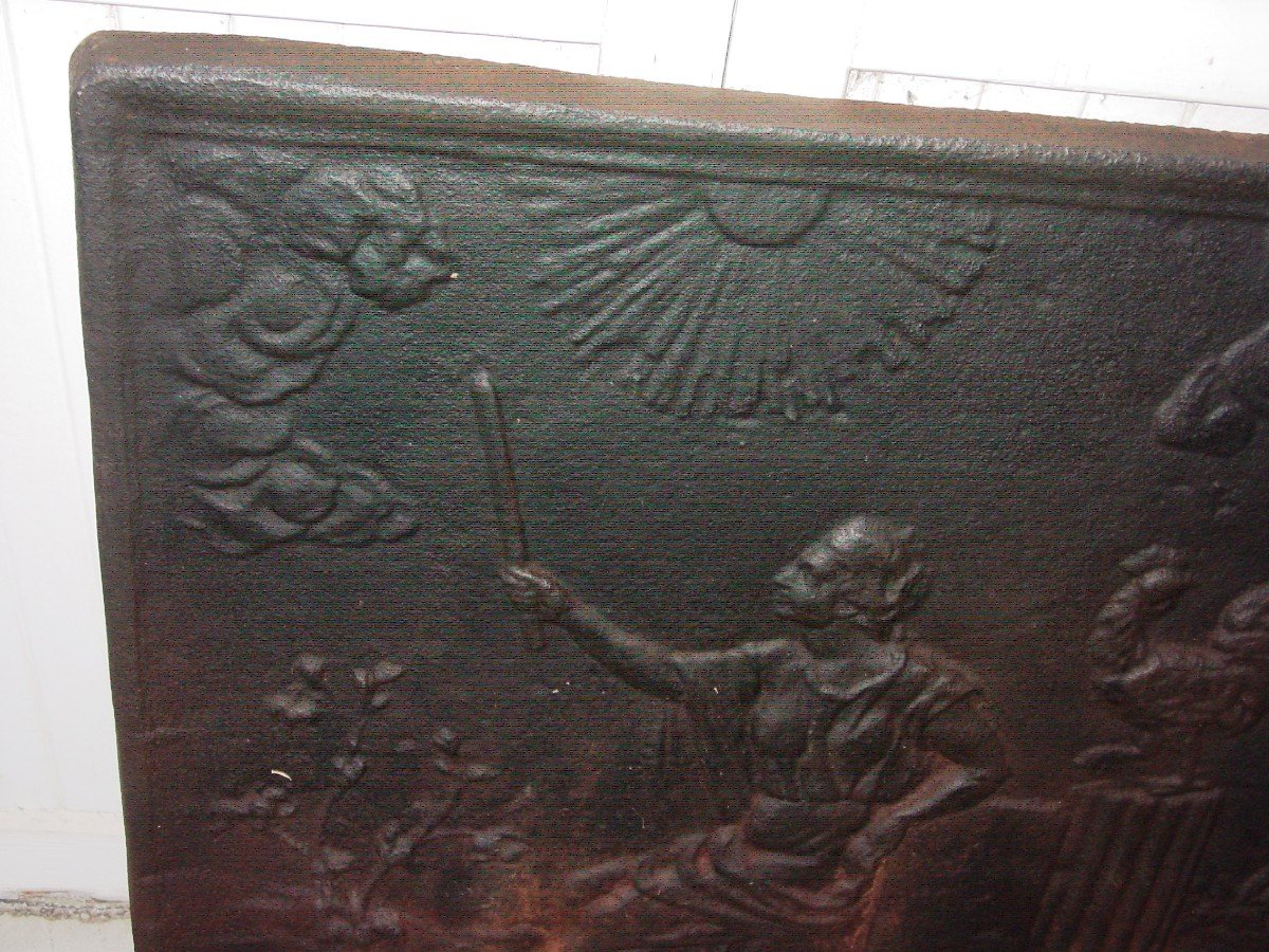 Fireplace Plate (63 X 63 Cm.) Allegorical & Mythological Decor Of The Dawn-photo-3