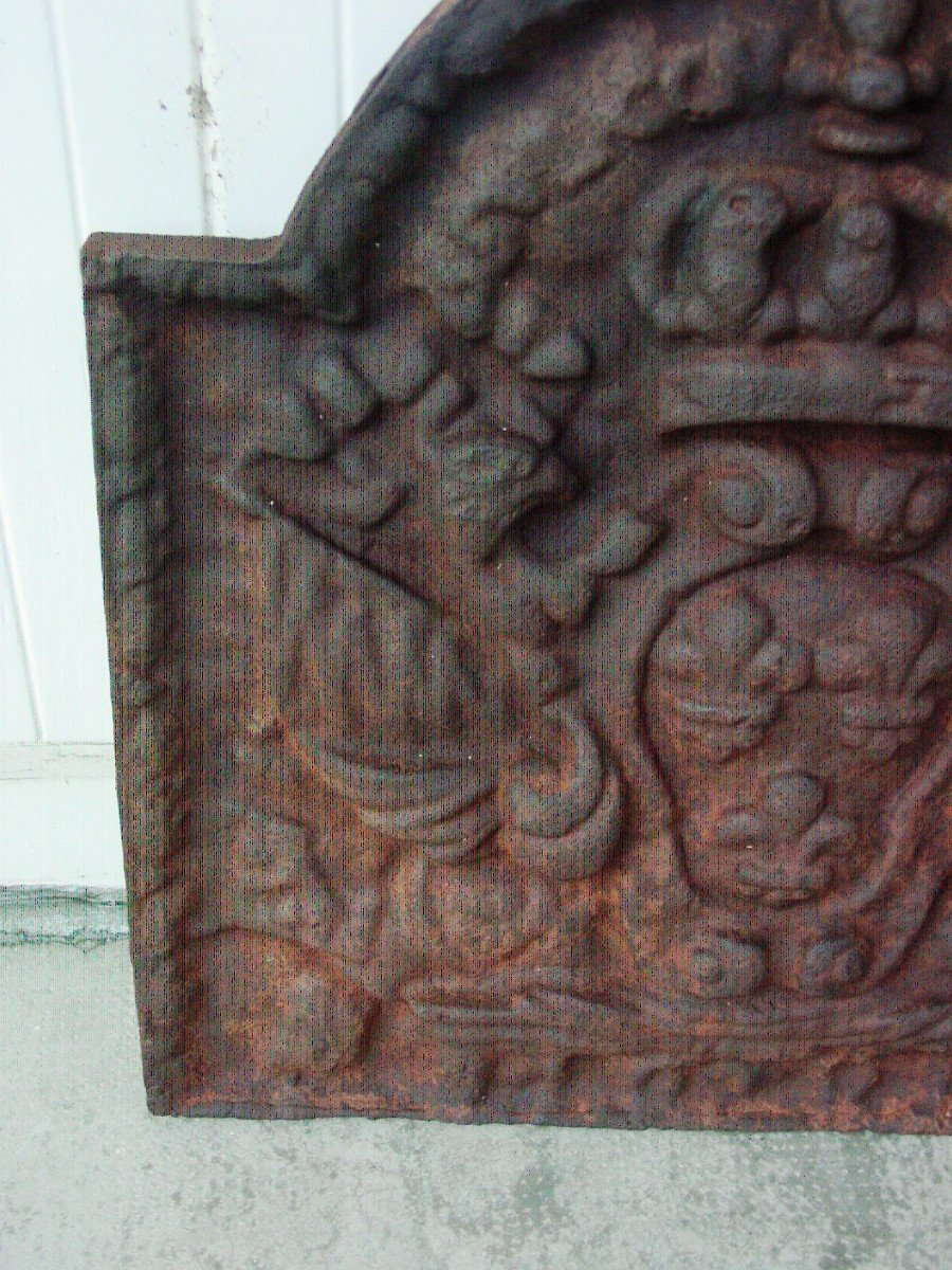 Fireplace Plate (46 X 47.5 Cm.) Heraldic Decor-photo-1