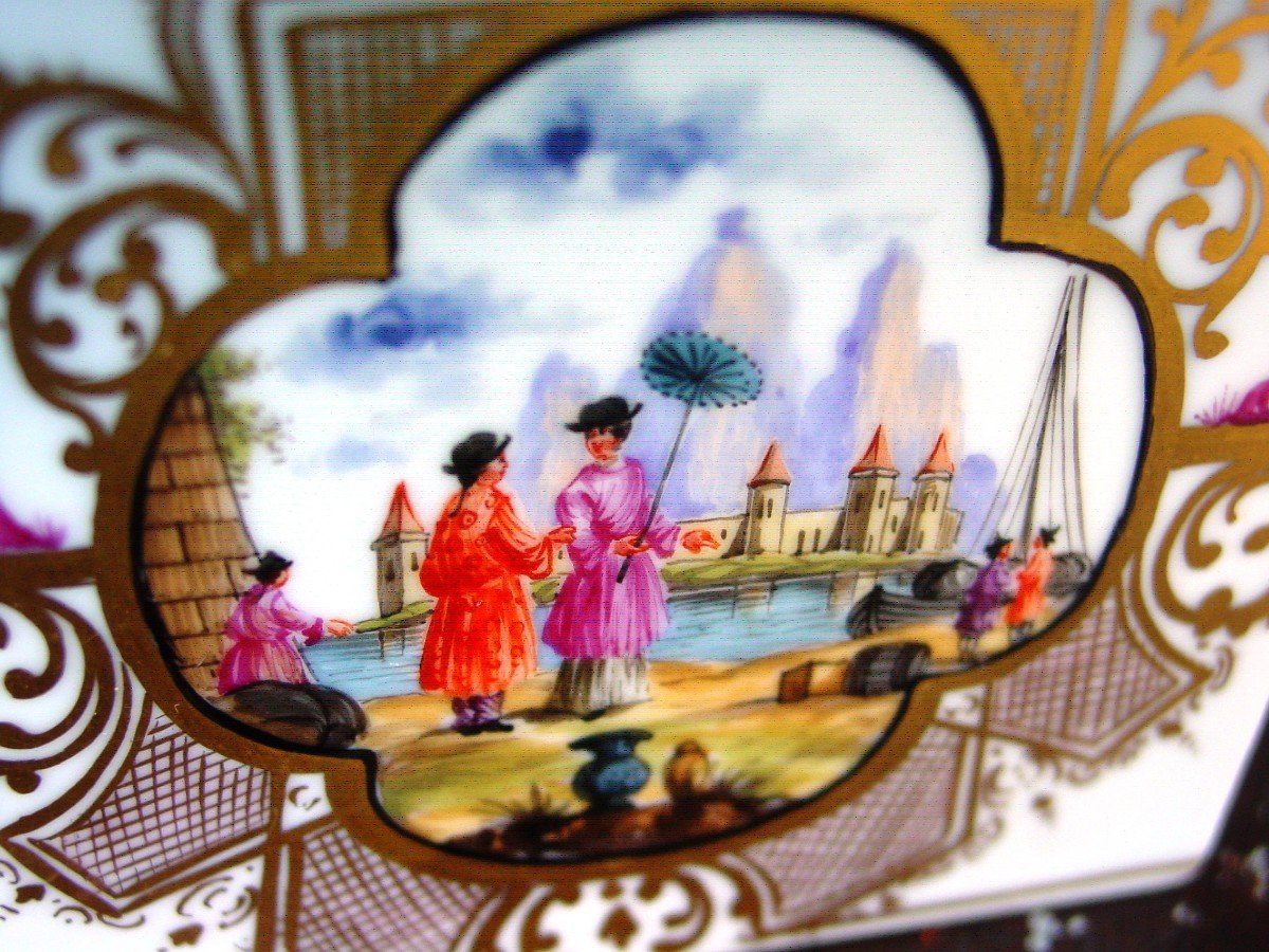 1900 Porcelain Box Meissen Style Decor From The 18th-photo-5