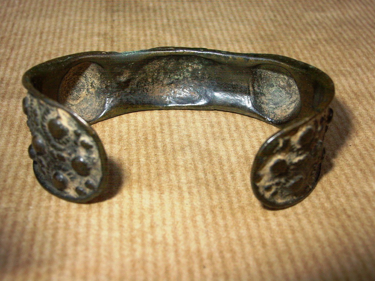 Bracelet Marocain Berbère Bronze Jolie Patine Antique-photo-4