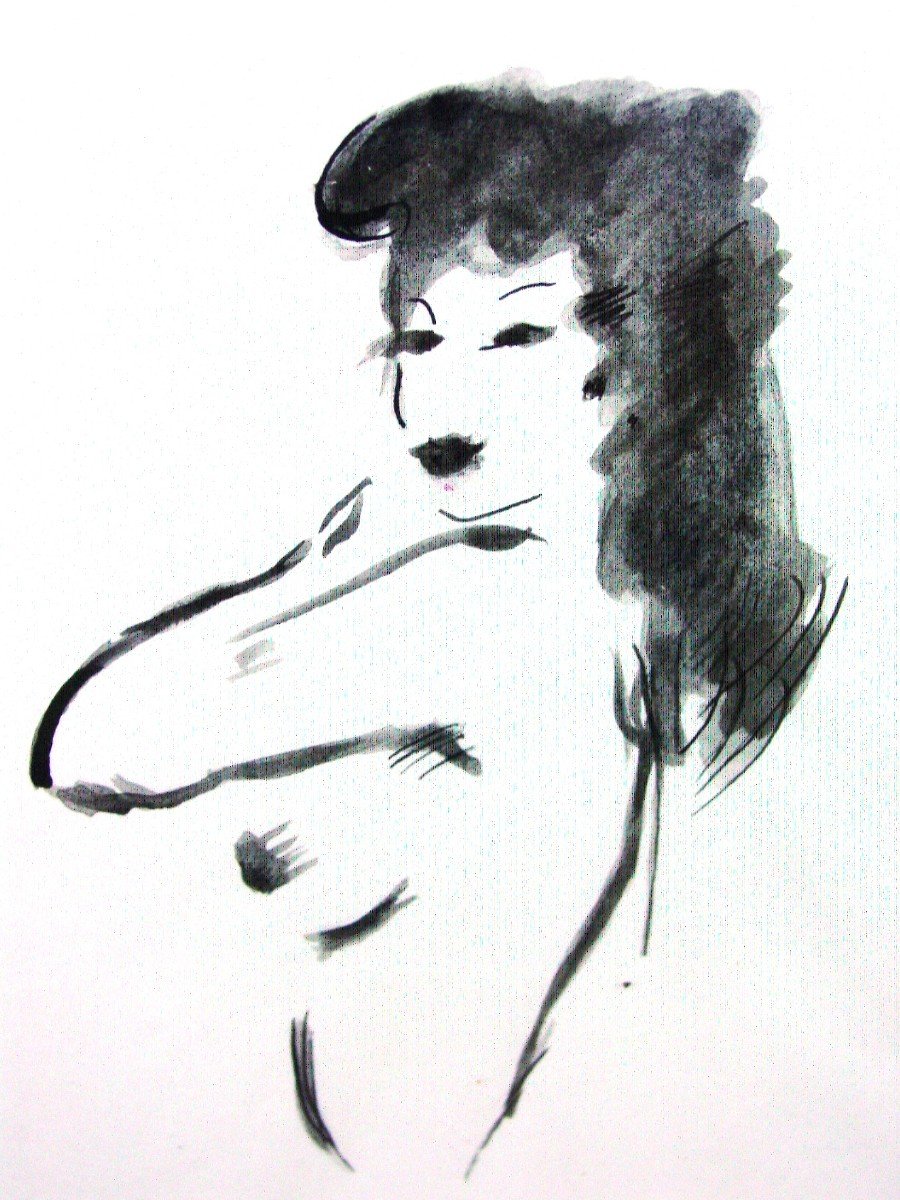 Dessin Lavis Louis Touchagnes (1893-1974)-photo-2