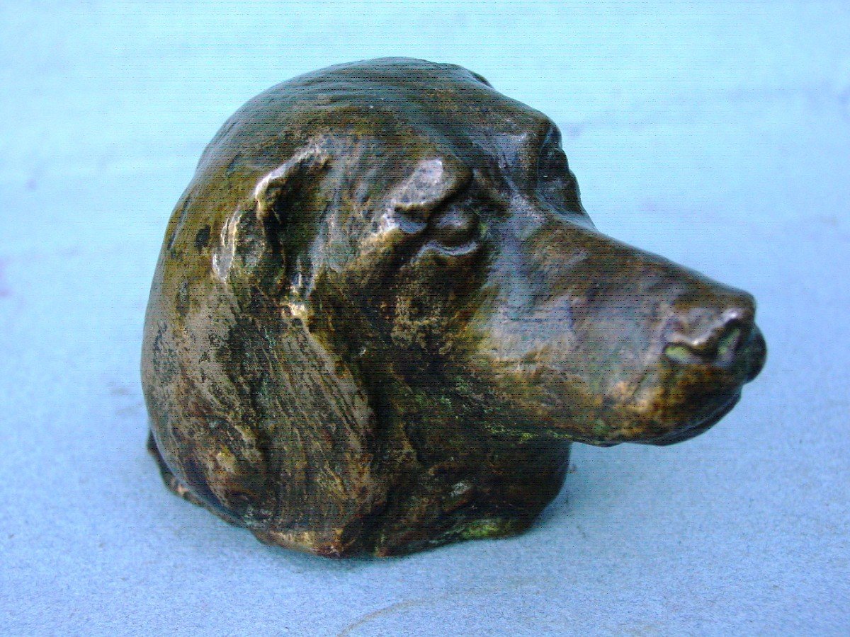 Bronze Setter Dog Head? Hunting Clipboard-photo-2