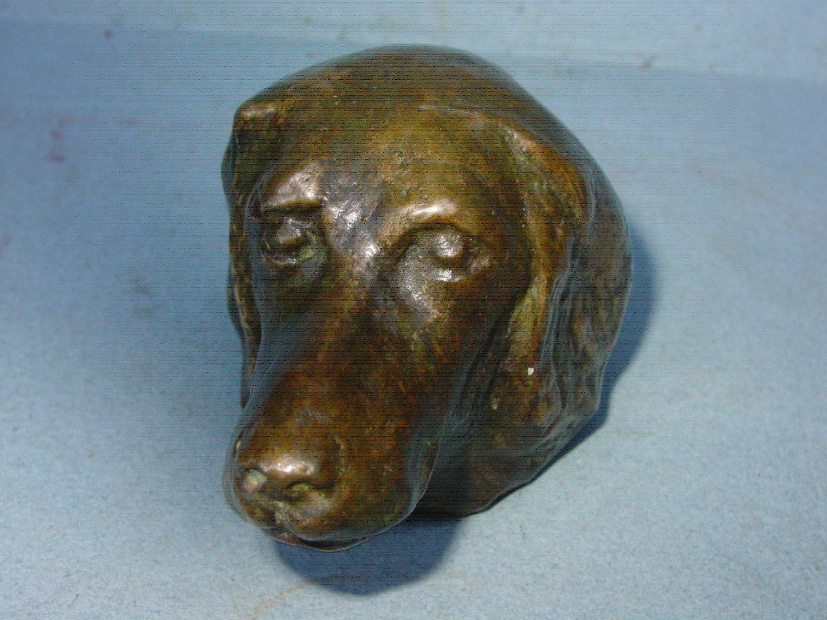 Bronze Setter Dog Head? Hunting Clipboard-photo-3