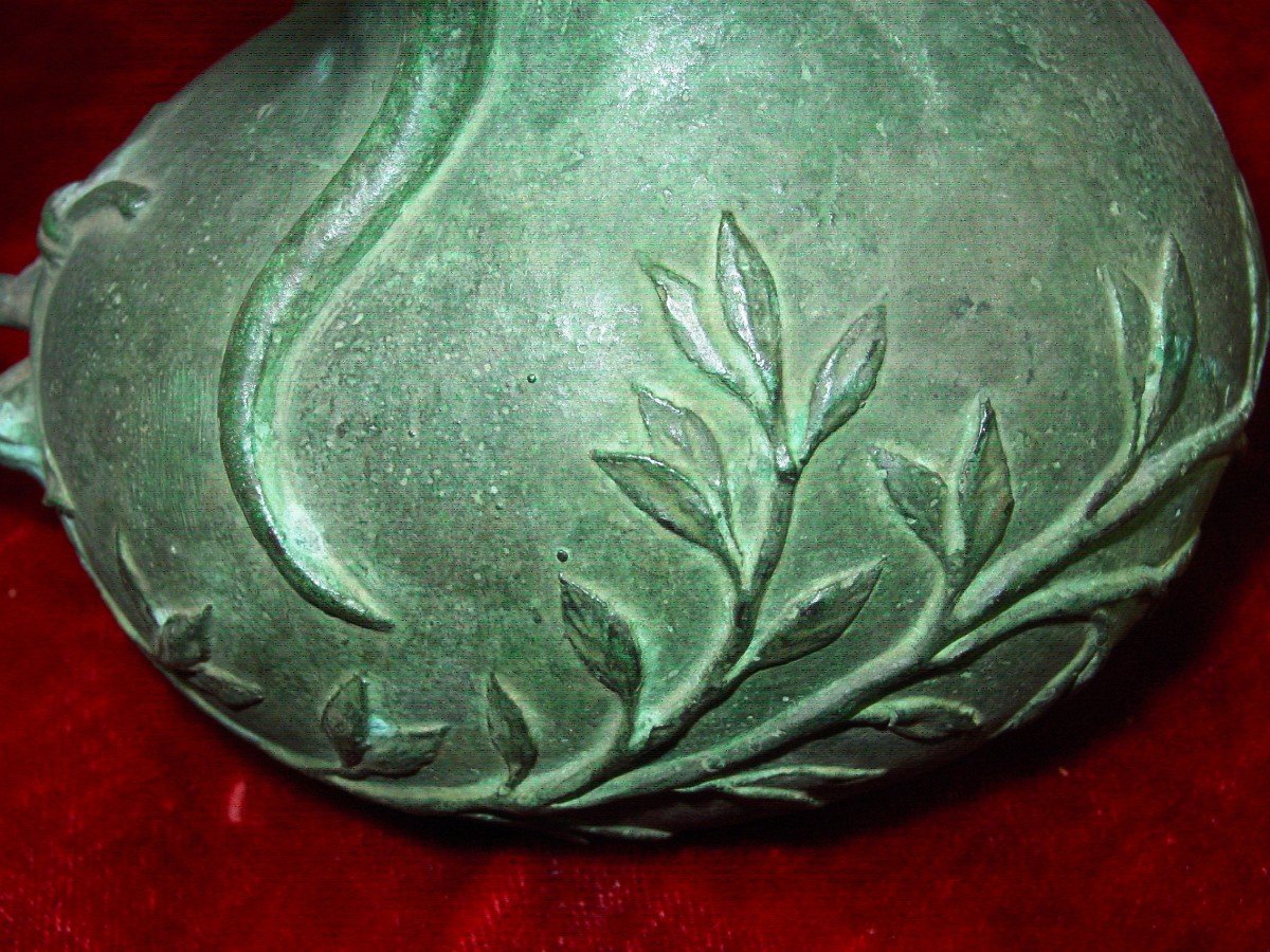 Bronze Askos Antique Style From The 19th Naples Museum-photo-4