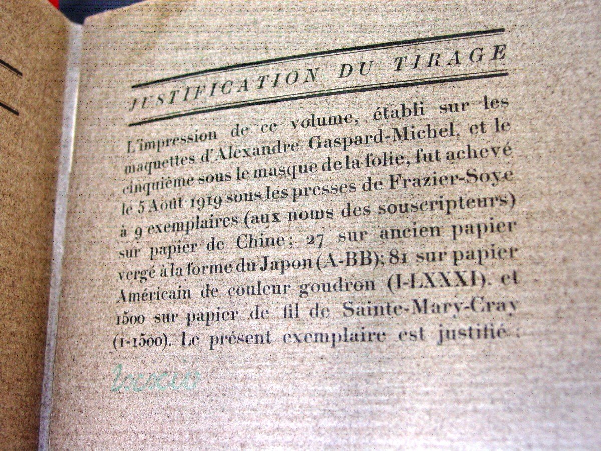 74/81 André Gide: "le Voyage d'Urien" By Emile Paul On American Paper-photo-2