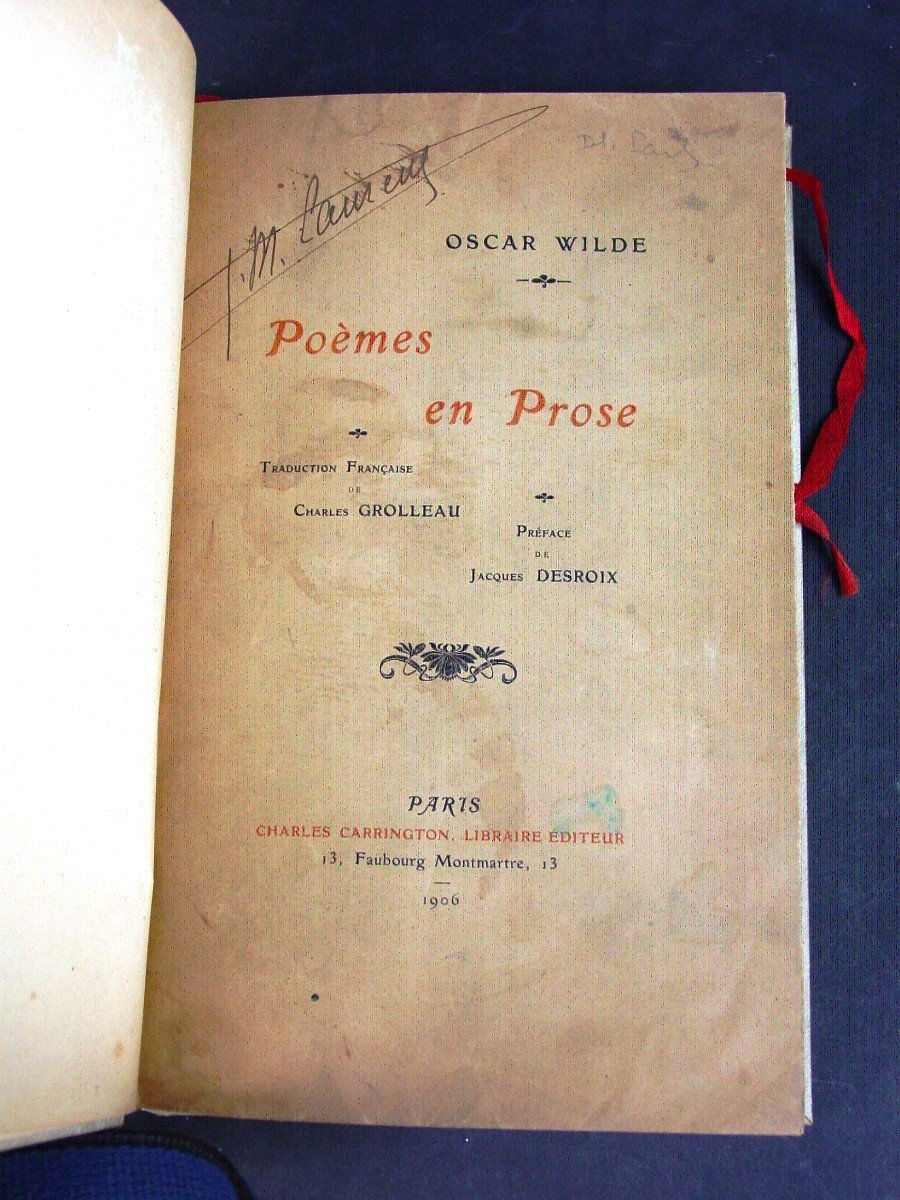 Oscar Wilde "poems In Prose" 1906 At Carrington-photo-4