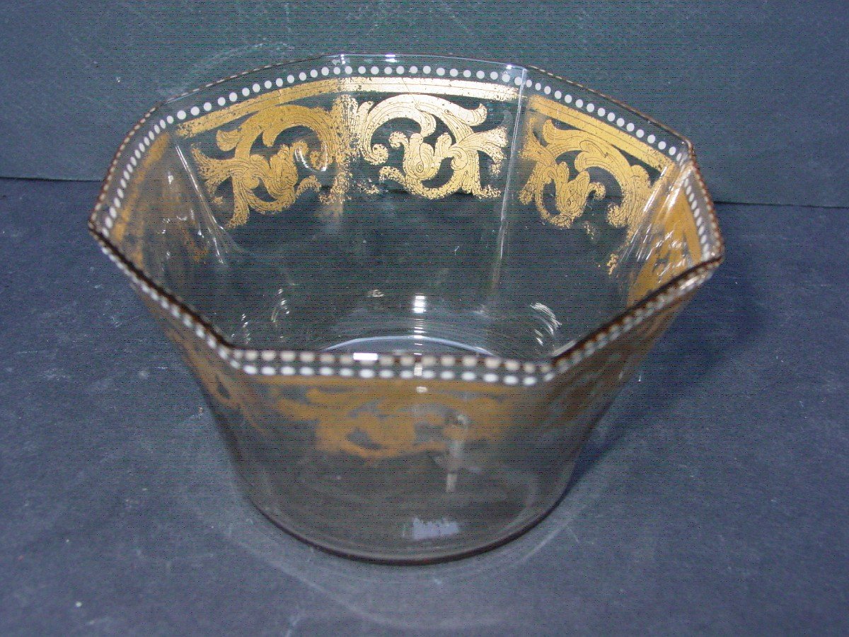 Sorbet Cup In Enameled And Gilded Glass From The 17th Or 18th Century.-photo-3