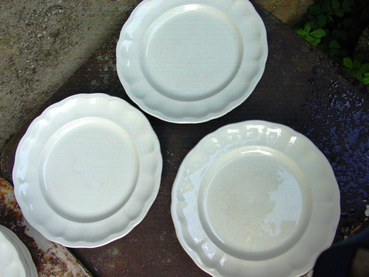 Ensemble De 25 Assiettes En Demi-porcelaine De Kg Lunéville-photo-3