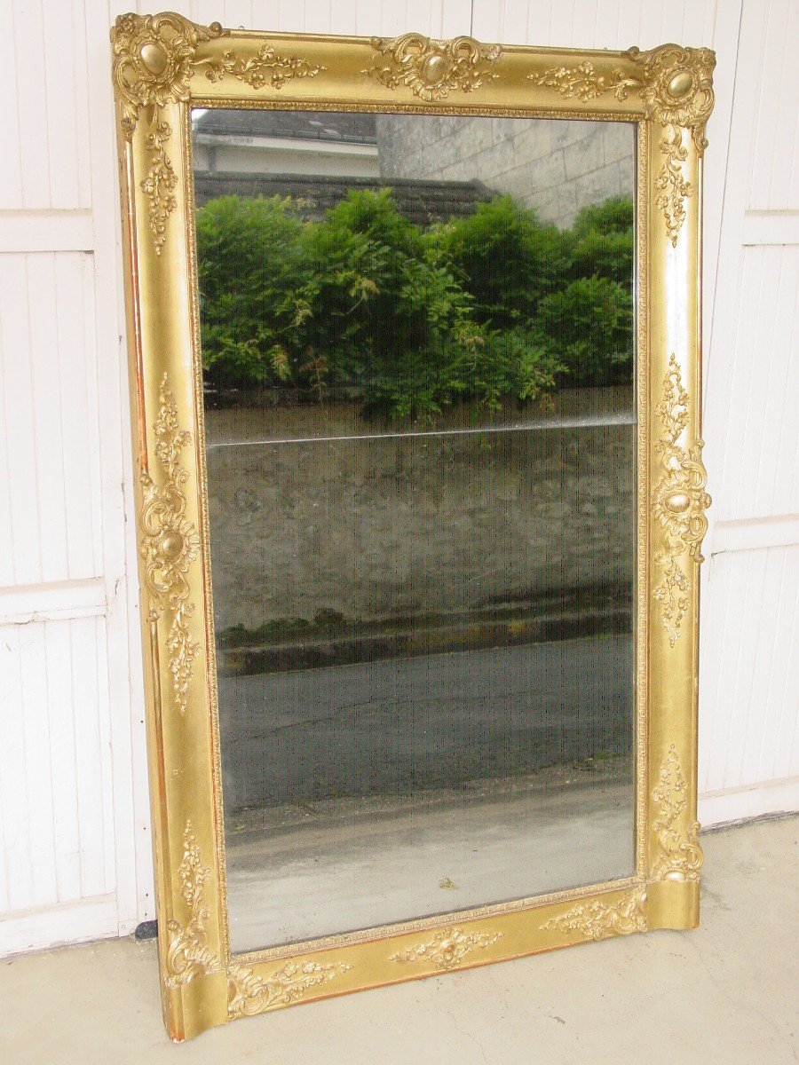 Large Golden Ice Mirror (153 X 98 Cm.), Empire Restoration Period