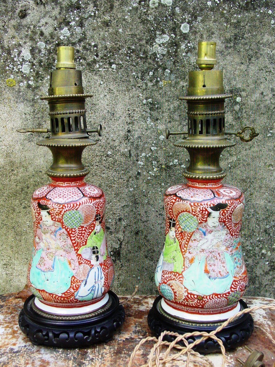 Pair Of Japanese Lamps From The 19th