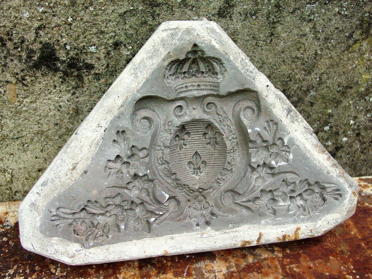 Matrix, Stucco Mold For Catholic Liturgy Armes De France Bourbon 