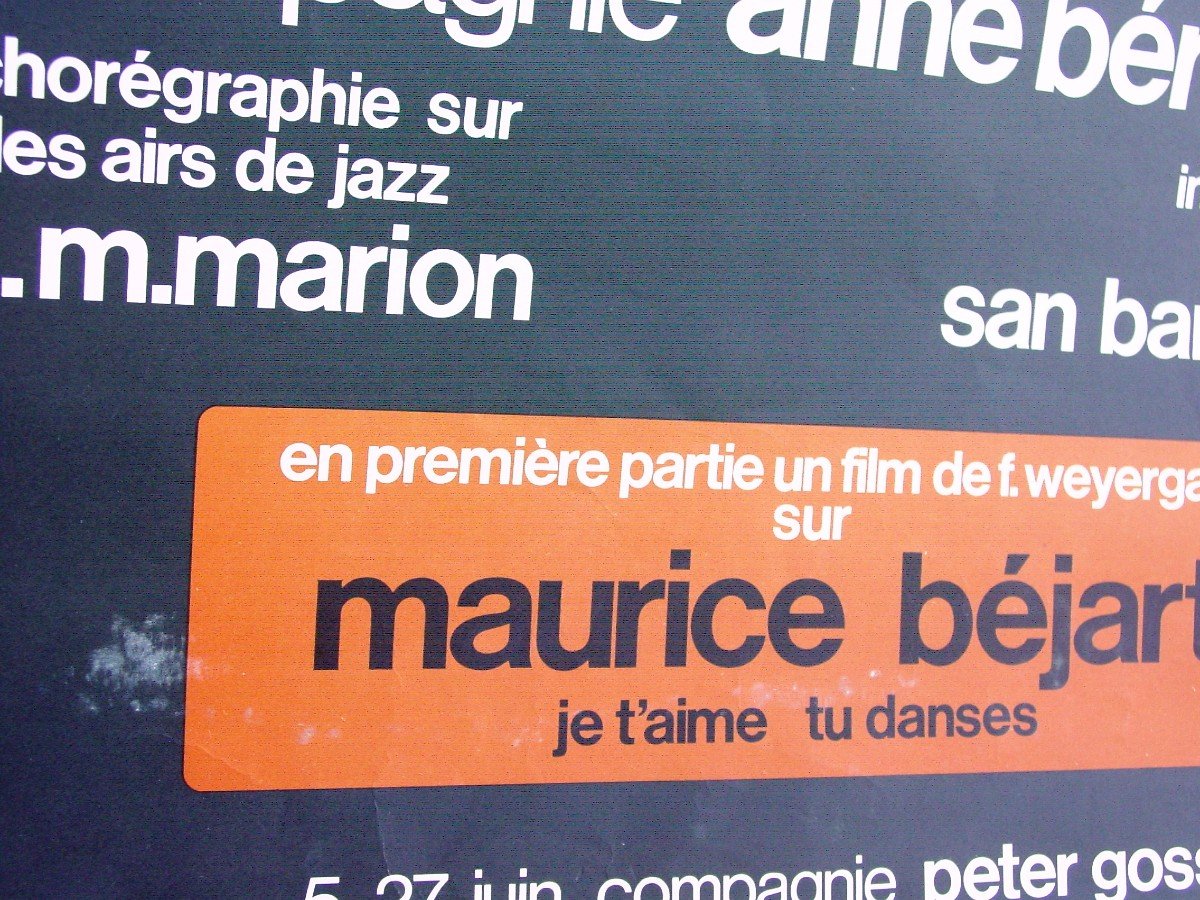 Poster 1973 Dance Space Pierre Cardin Company Anne Béranger Béjard Weyergans Photo J. Hutin-photo-2