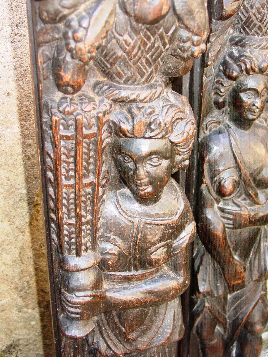 Allégorie Des 4 Saisons En Bas-relief Du 17ème Siècle-photo-2