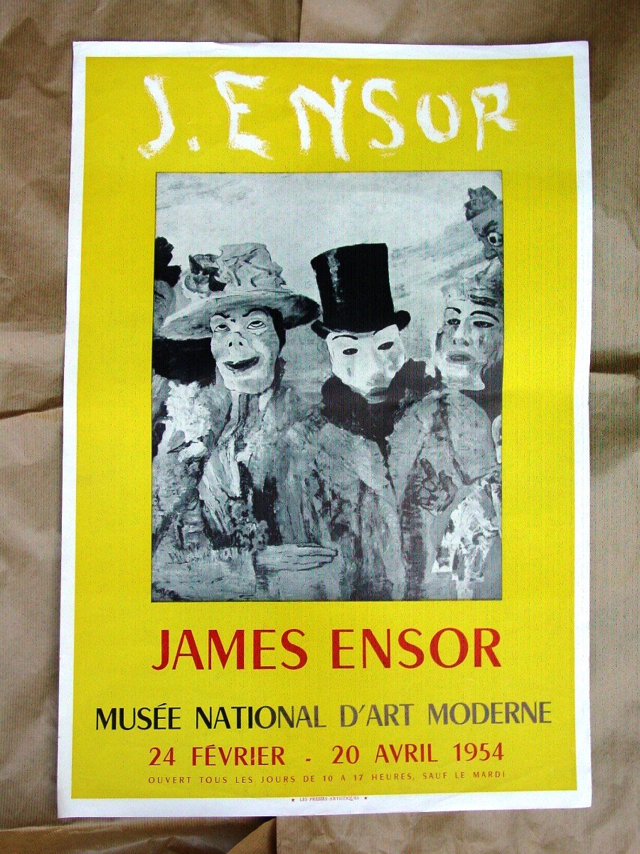 Affiche 1954: James Ensor  Au Musée d'Art Moderne