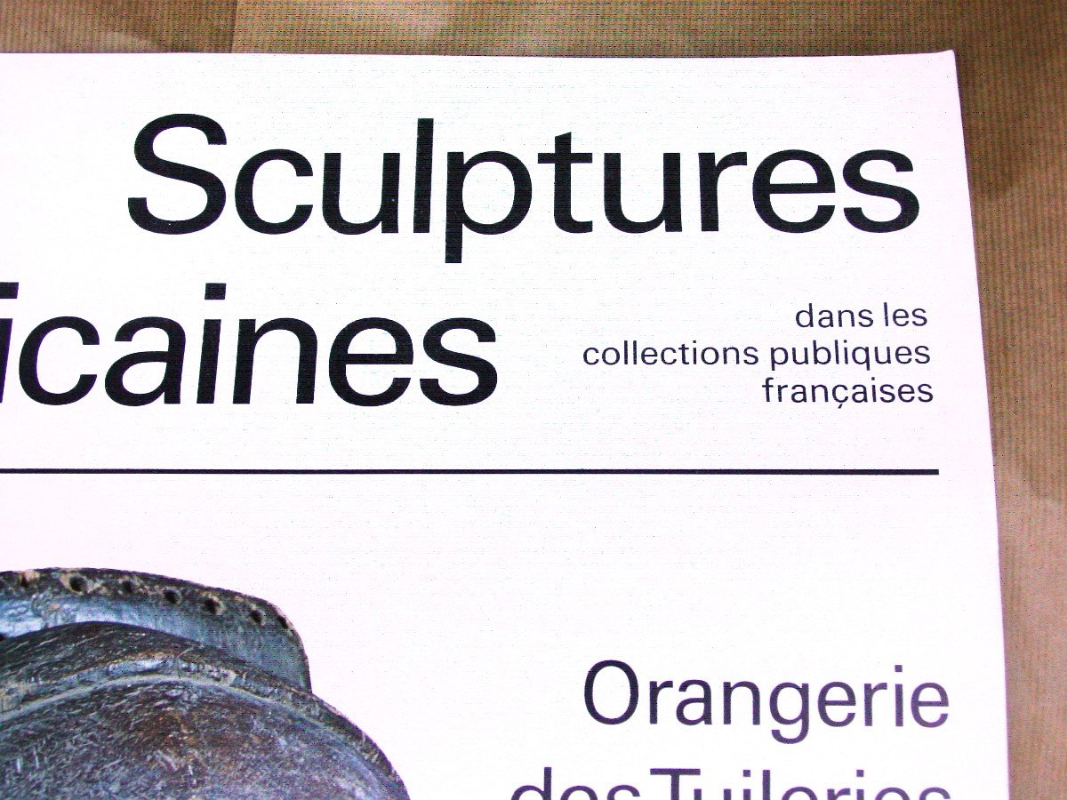 Poster 1973: "african Sculptures" Orangerie Des Tuileries-photo-2