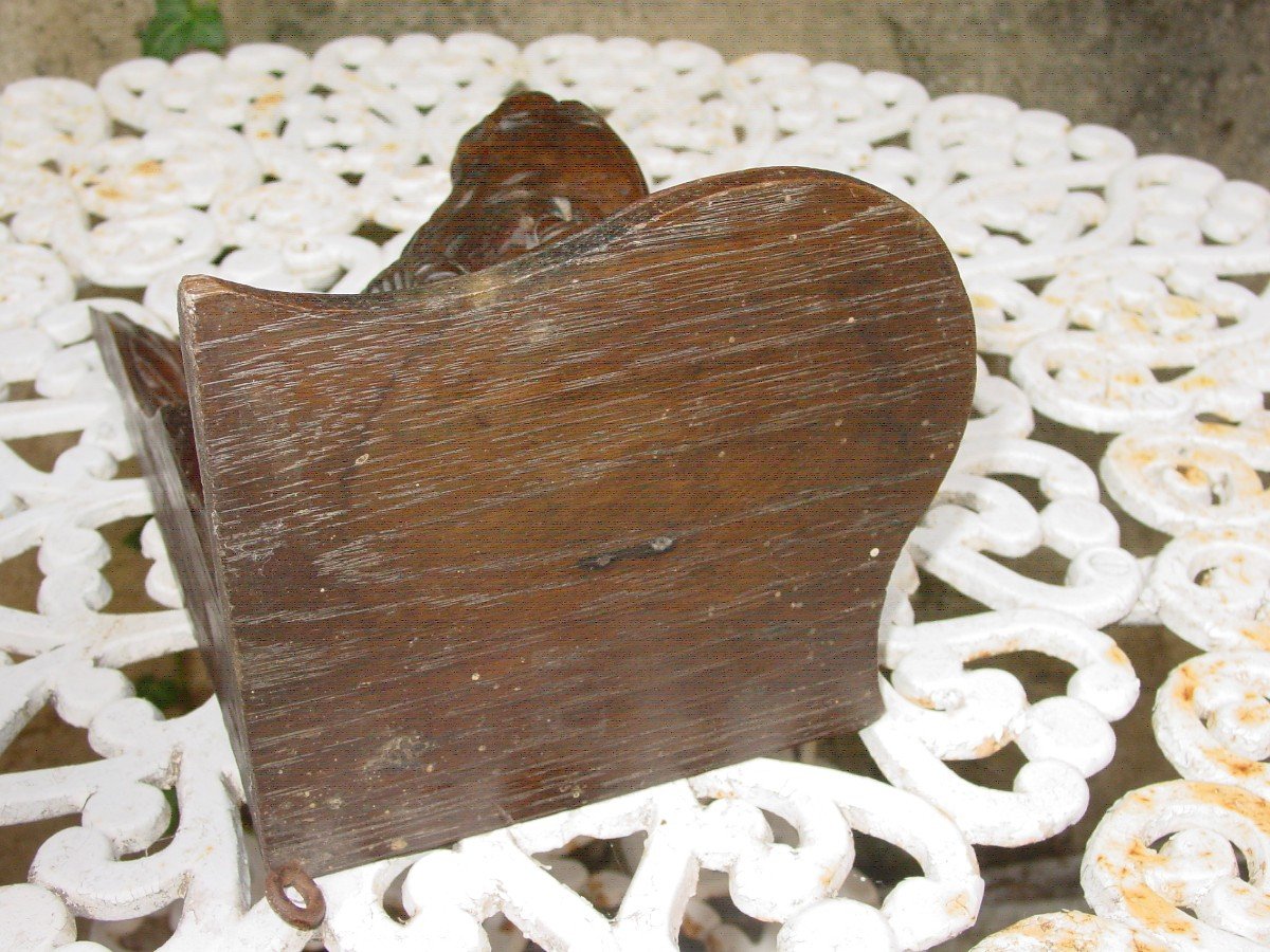 étagère, Console Murale d'Angle d'Applique En Bois Sculpté d'Une Tête De Bélier-photo-4