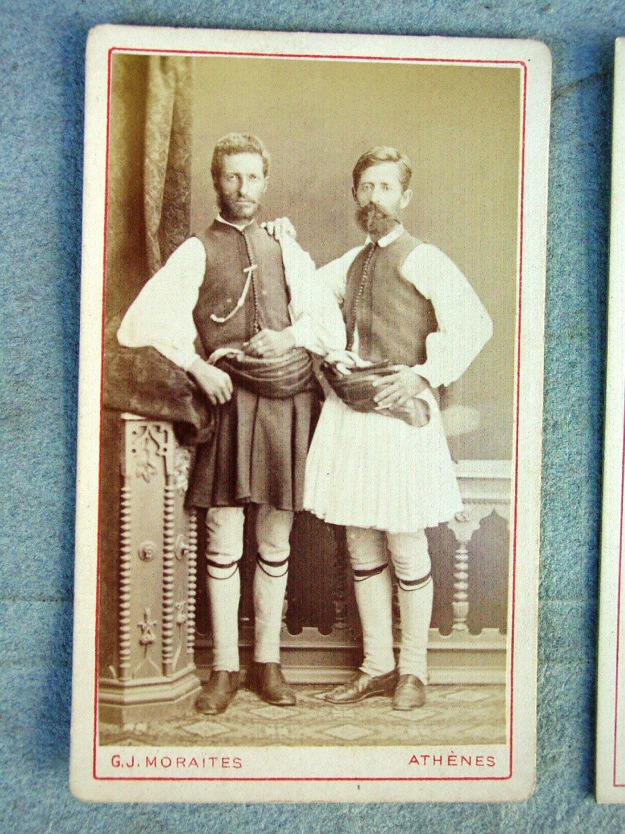 4 Photos Albuminées 1880 Types Grecs Philhellénisme Chez Moraïtes Greek Greece-photo-4