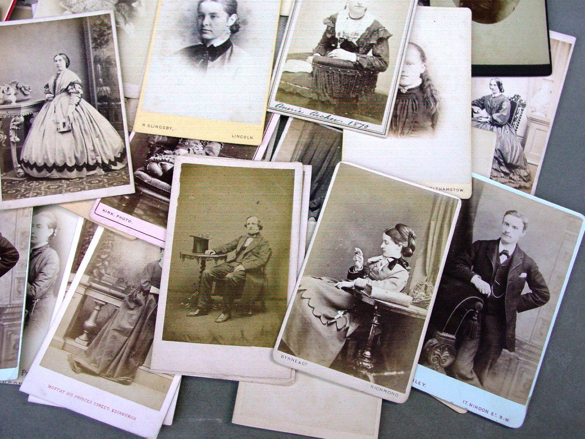 (format 10.3 X 6.3 Cm.) 90 Portraits Of English Bourgeois Around 1885-photo-4