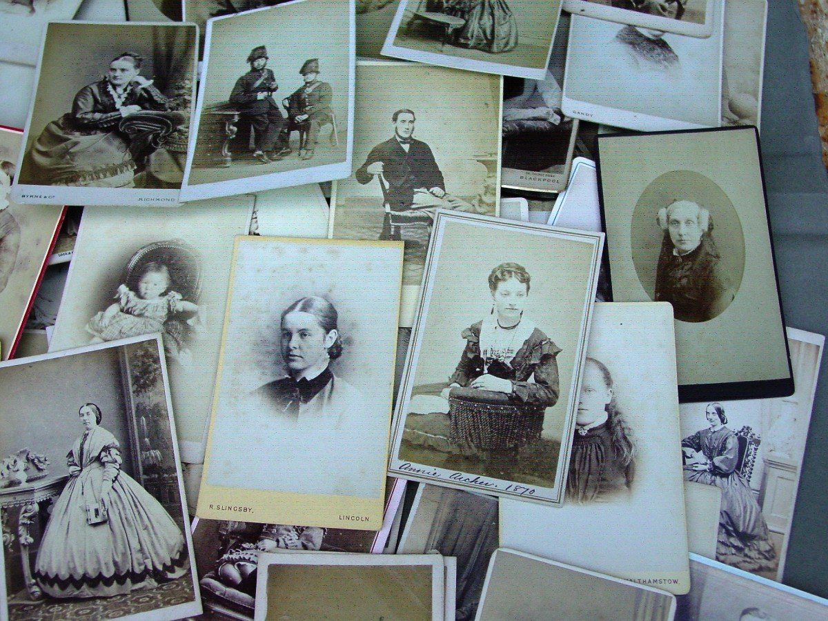 (format 10.3 X 6.3 Cm.) 90 Portraits Of English Bourgeois Around 1885-photo-4