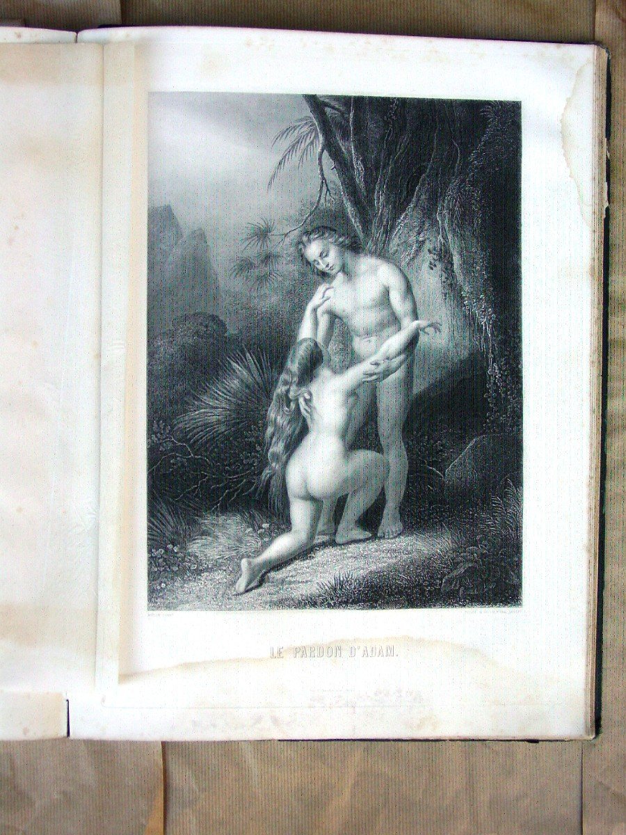 Milton : Le Paradis Perdu 27 Gravures d'Aprés Flatters Traduction Chateaubriand-photo-5