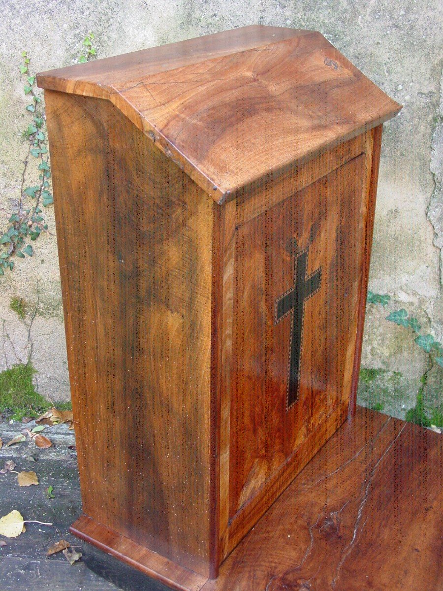 Prie-dieu - Oratory - Walnut Lectern 19th Century -photo-2