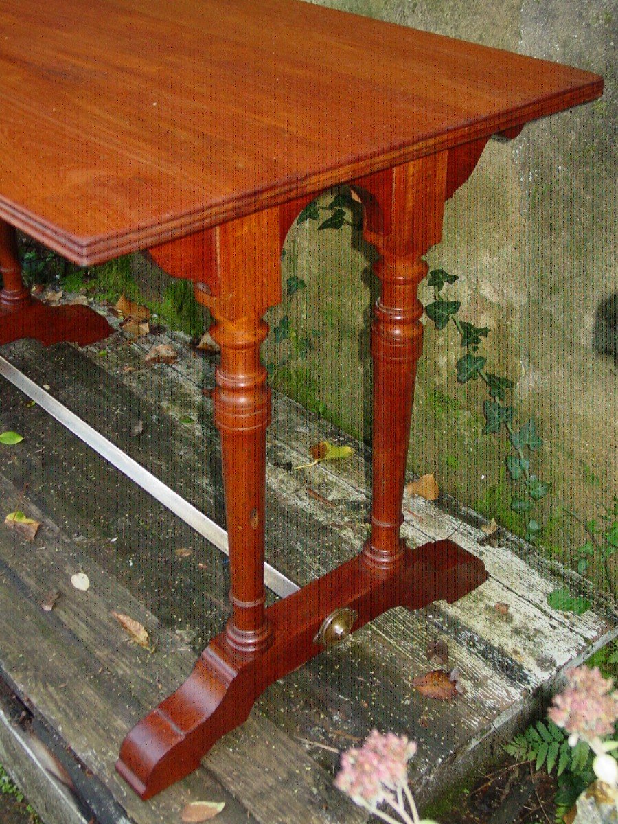 Table  Pub Anglaise Teck 1900 -tavern Table Teak Bistrot-photo-2