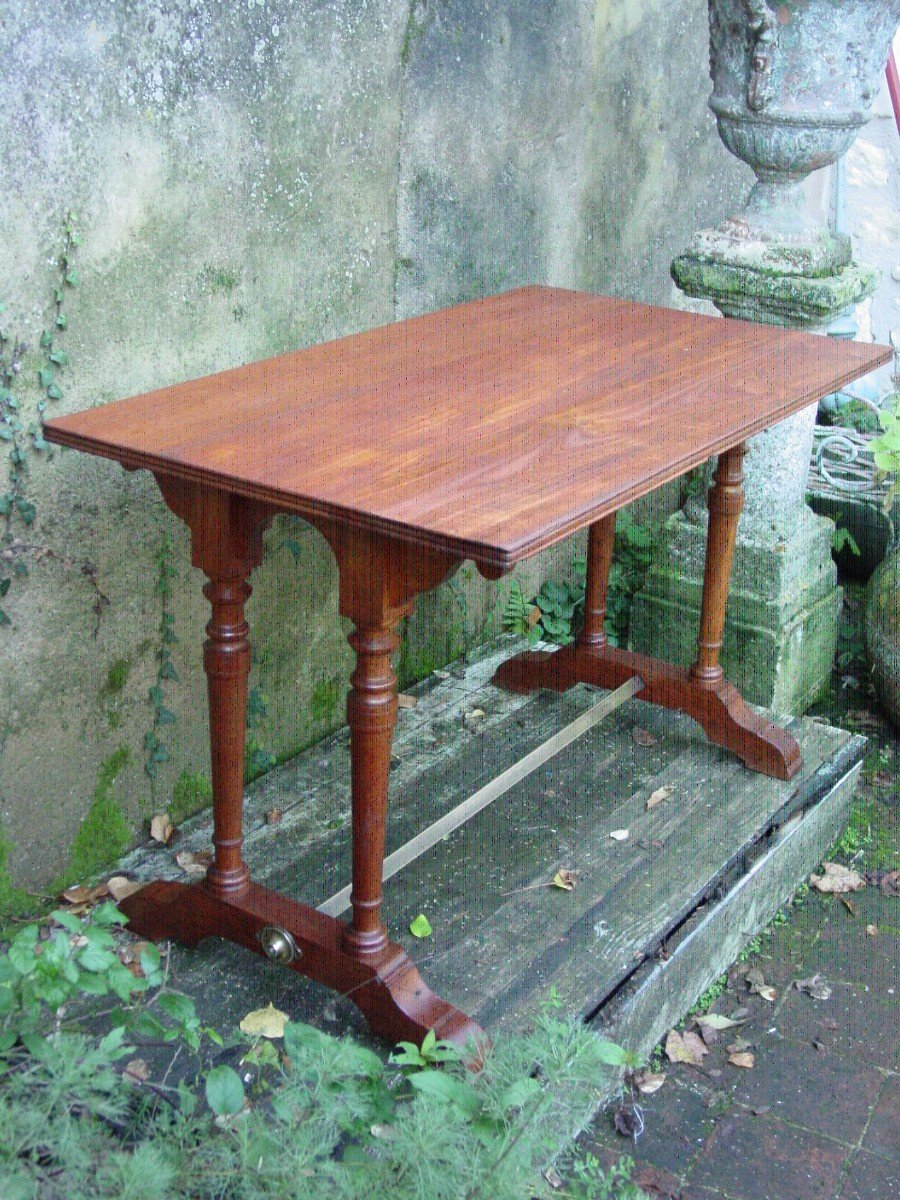 Table  Pub Anglaise Teck 1900 -tavern Table Teak Bistrot-photo-3