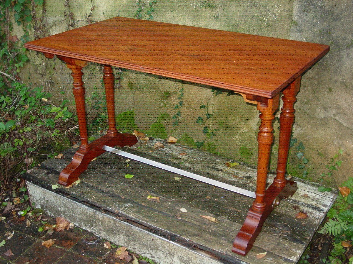 Table  Pub Anglaise Teck 1900 -tavern Table Teak Bistrot