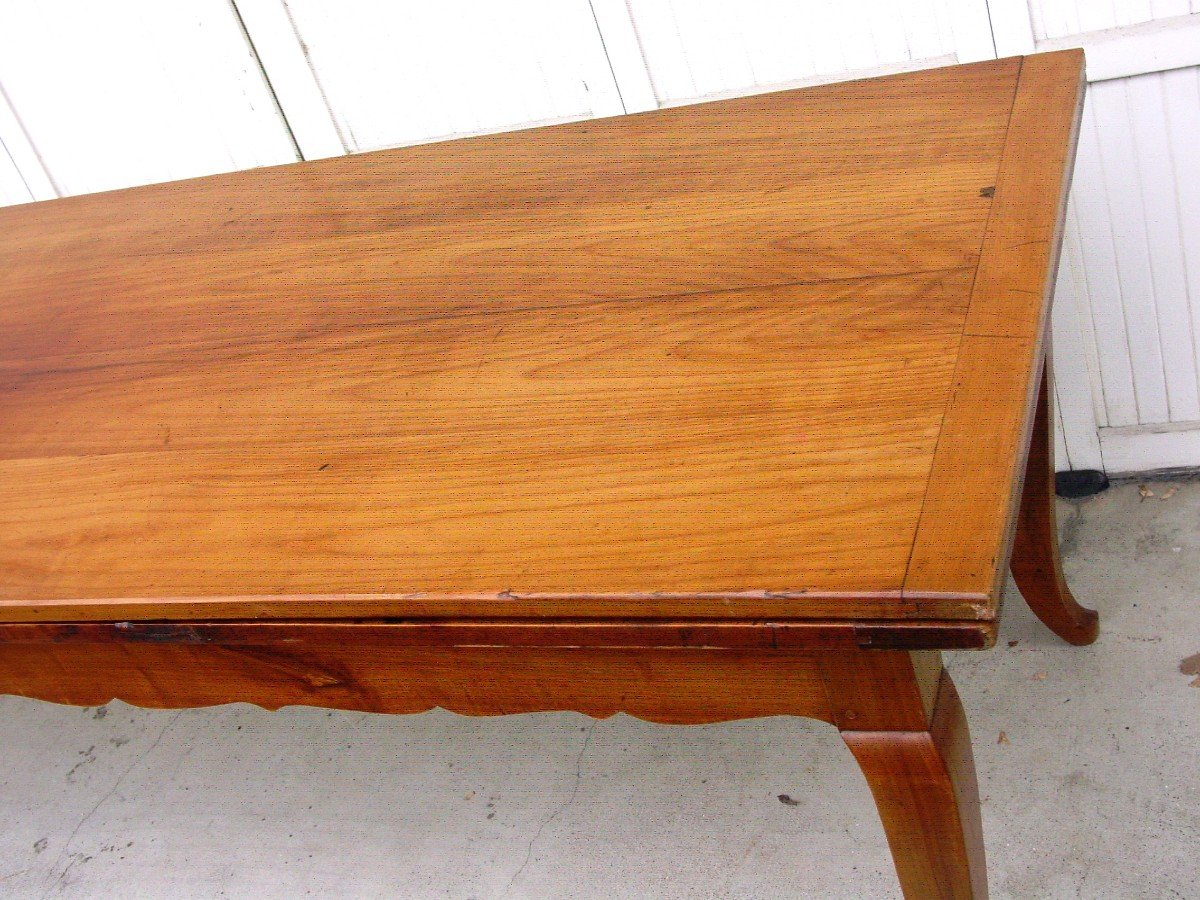 Very Large (468 Cm.) 19th Century Louis XV Style Cherry Wood Farmhouse Table -photo-1