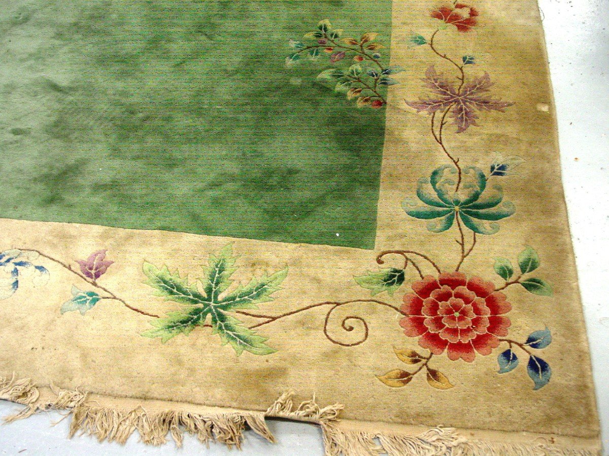 Grand (550 X 360 Cm.) Tapis Chine époque 1900-20 à Restaurer & Nettoyer-photo-4