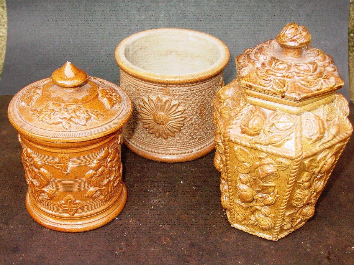 3 Beauvaisis Sandstone Tobacco Pot